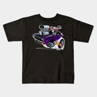 Vince Crain High Octane 1970 Challenger plum crazy Kids T-Shirt